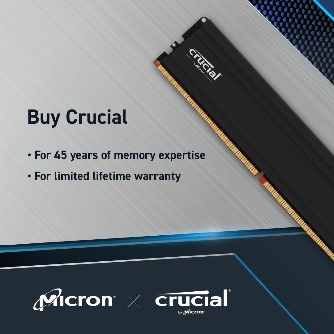 55bc7c0d-af90-480a-ac9c-91d29c1eba4f MEMORY DIMM PRO 24GB DDR5-5600/CP24G56C46U5 CRUCIAL