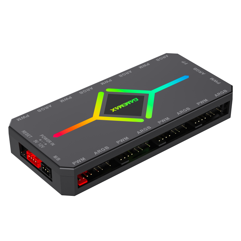 603127-v4-0-argb-pwm-hub-bk-6931858790956-0.webp Gamemax V4.0 ARGB PWM HUB BK Hub for Gaming Chassis