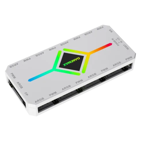 Gamemax   V4.0 ARGB PWM HUB WT   Hub for Gaming Chassis