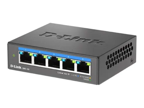 D-LINK DMS-105/E 5-Port 2.5G Multi-Gigabit Desktop Switch   D-Link
