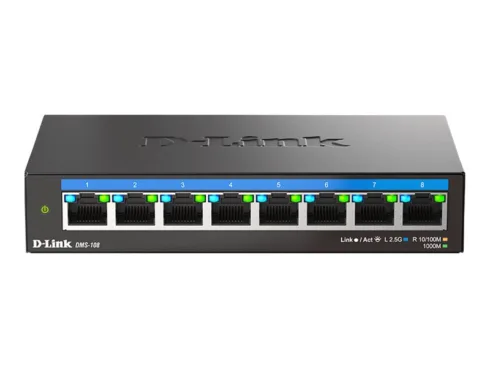 D-LINK DMS-108/E 8-Port 2.5G Multi-Gigabit Desktop Switch   D-Link