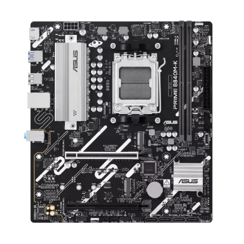 Asus PRIME B840M-K   Processor family AMD   Processor socket AM5   DDR5   Supported hard disk drive interfaces SATA, M.2   Number of SATA connectors 2