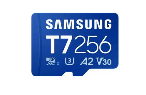 Samsung MicroSD card   T7   256 GB   microSDXC   Flash memory class U3, V30, A2