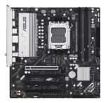 Mainboard ASUS AMD B850 SAM5 Micro-ATX Memory DDR5 Memory slots 4 3xPCI-Express 4.0 16x 1xPCI-Express 5.0 16x 3xM.2 1xHDMI 1xDisplayPort 5xUSB 2.0 2xUSB 3.2 2xUSB-C 1xRJ45 3xAudio port B850MMAXGAMINGWIFI