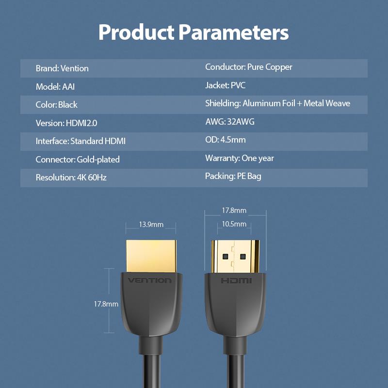 7c619a43-8971-48c4-a45b-460fc2e8c264 CABLE HDMI 2M/BLACK AAIBH VENTION