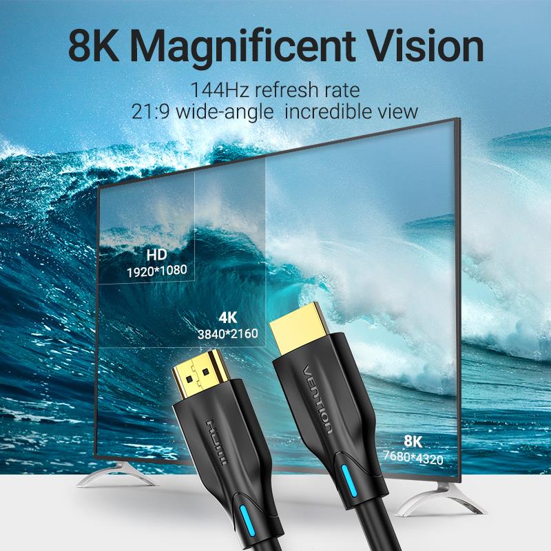 7faf8b93-bb1b-44b1-b0b8-12d3f2e7a667 CABLE HDMI 8K/1M BLACK AANBF VENTION