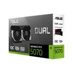 Graphics Card ASUS NVIDIA GeForce RTX 5070 12 GB GDDR7 192 bit PCIE 5.0 16x Dual Slot Fansink 1xHDMI 3xDisplayPort DUAL-RTX5070-O12G