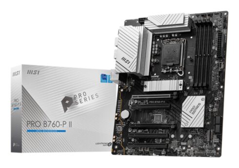 Mainboard MSI Intel B760 Express LGA1700 Memory DDR5 Memory slots 4 5xPCI-Express 5.0 16x 2xM.2 1xHDMI 1xDisplayPort 2xUSB 2.0 2xUSB 3.2 1xUSB-C 1xOptical S/PDIF 1xRJ45 5xAudio port PROB760-PII