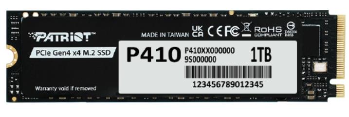 93bfed13-2df4-4969-9749-d39acc0f5b55 SSD PATRIOT 320xTBW rating NVMe Yes PCI Express M.2 1000 GB P410P1TBM28H