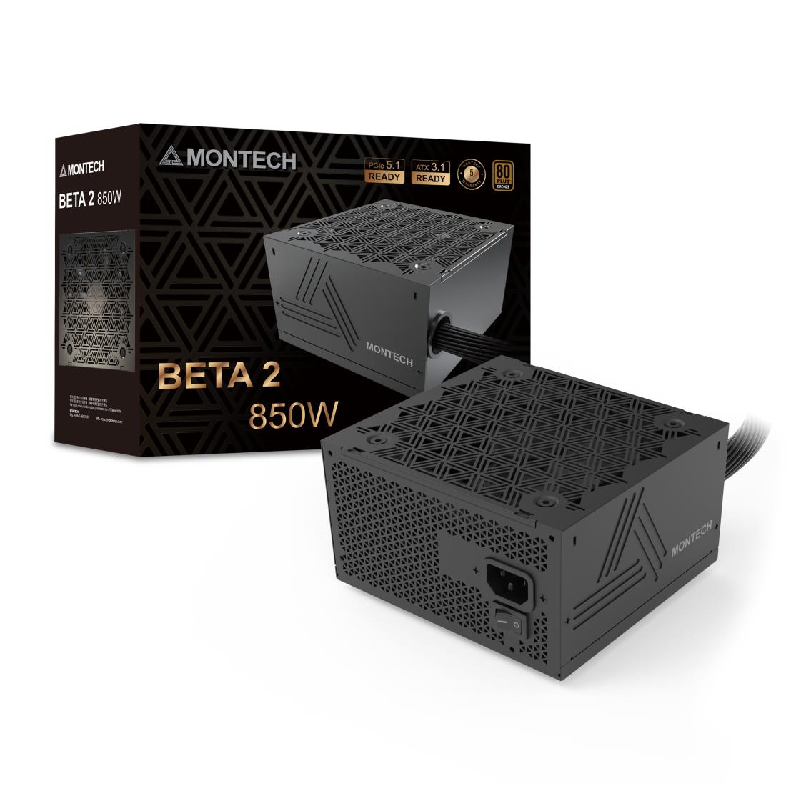 9715d15a-97f5-4b52-97f3-e3b52f35af65 Power Supply MONTECH BETA 2 ATX PC 100 – 240 V 850 W BETA2850W