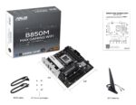 Mainboard ASUS AMD B850 SAM5 Micro-ATX Memory DDR5 Memory slots 4 3xPCI-Express 4.0 16x 1xPCI-Express 5.0 16x 3xM.2 1xHDMI 1xDisplayPort 5xUSB 2.0 2xUSB 3.2 2xUSB-C 1xRJ45 3xAudio port B850MMAXGAMINGWIFI
