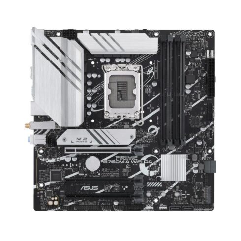 Mainboard ASUS Intel B760 Express LGA1700 Micro-ATX Memory DDR4 Memory slots 4 3xPCI-Express 4.0 16x 2xM.2 2xHDMI 1xDisplayPort 4xUSB 2.0 2xUSB 3.2 1xPS/2 1xRJ45 3xAudio port PRIMEB760M-AWIFID4