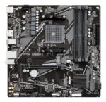 Mainboard GIGABYTE AMD B550 SAM4 Micro-ATX Memory DDR4 Memory slots 4 1xPCI-Express 3.0 1x 1xPCI-Express 4.0 16x 2xM.2 1xHDMI 1xDisplayPort 2xAudio-In 1xAudio-Out 4xUSB 2.0 4xUSB 3.2 1xPS/2 1xRJ45 B550MK
