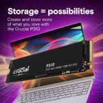 SSD CRUCIAL 800xTBW rating Read speed 7100 MB/s Write speed 6000 MB/s NVMe Yes PCI Express 4.0 M.2 4000 GB CT4000P310SSD8