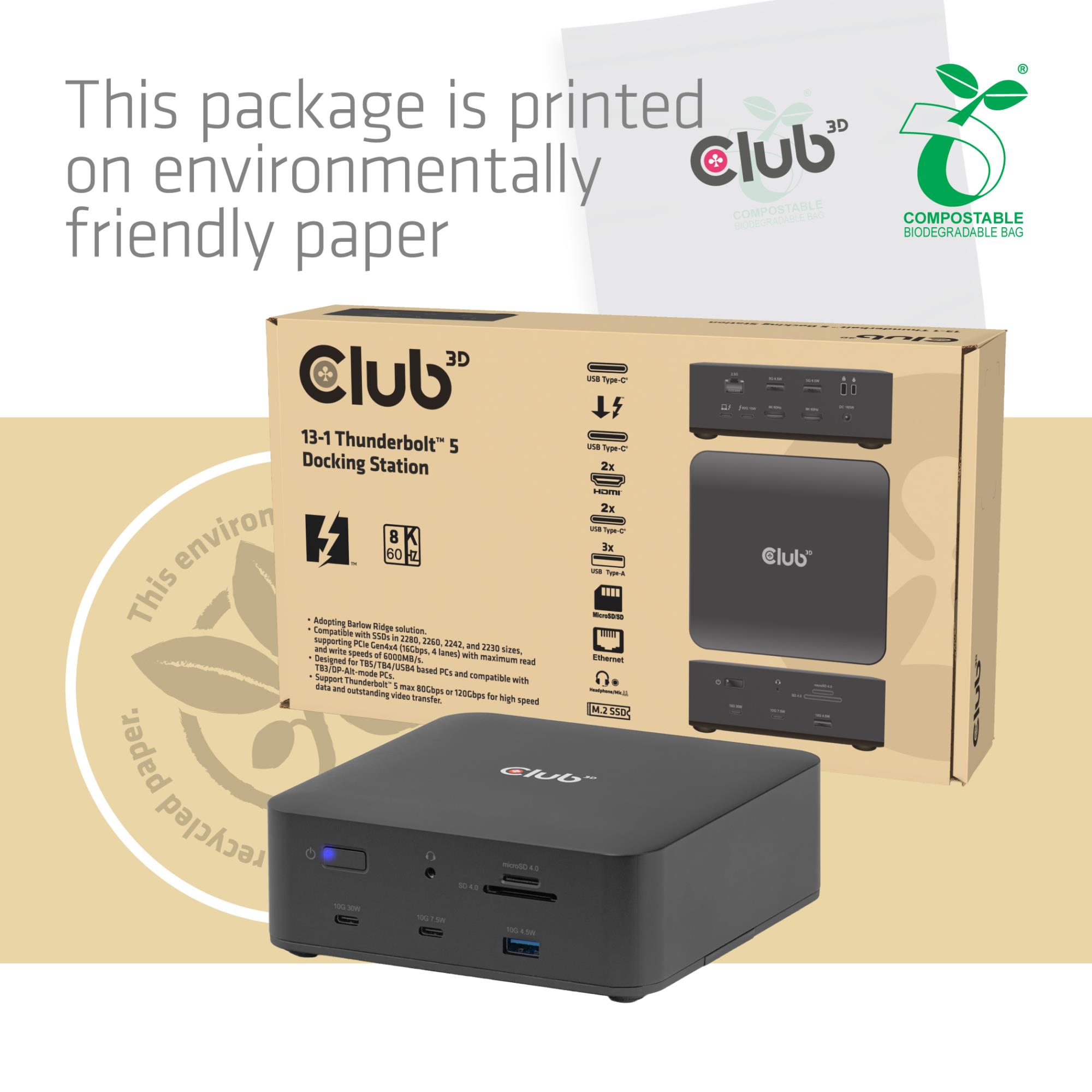 e0dbc140-57a9-436a-b548-92fd38d60ef3 NB ACC DOCKING STATION 13-IN-1/THUNDERBOLT CSV-2562 CLUB3D