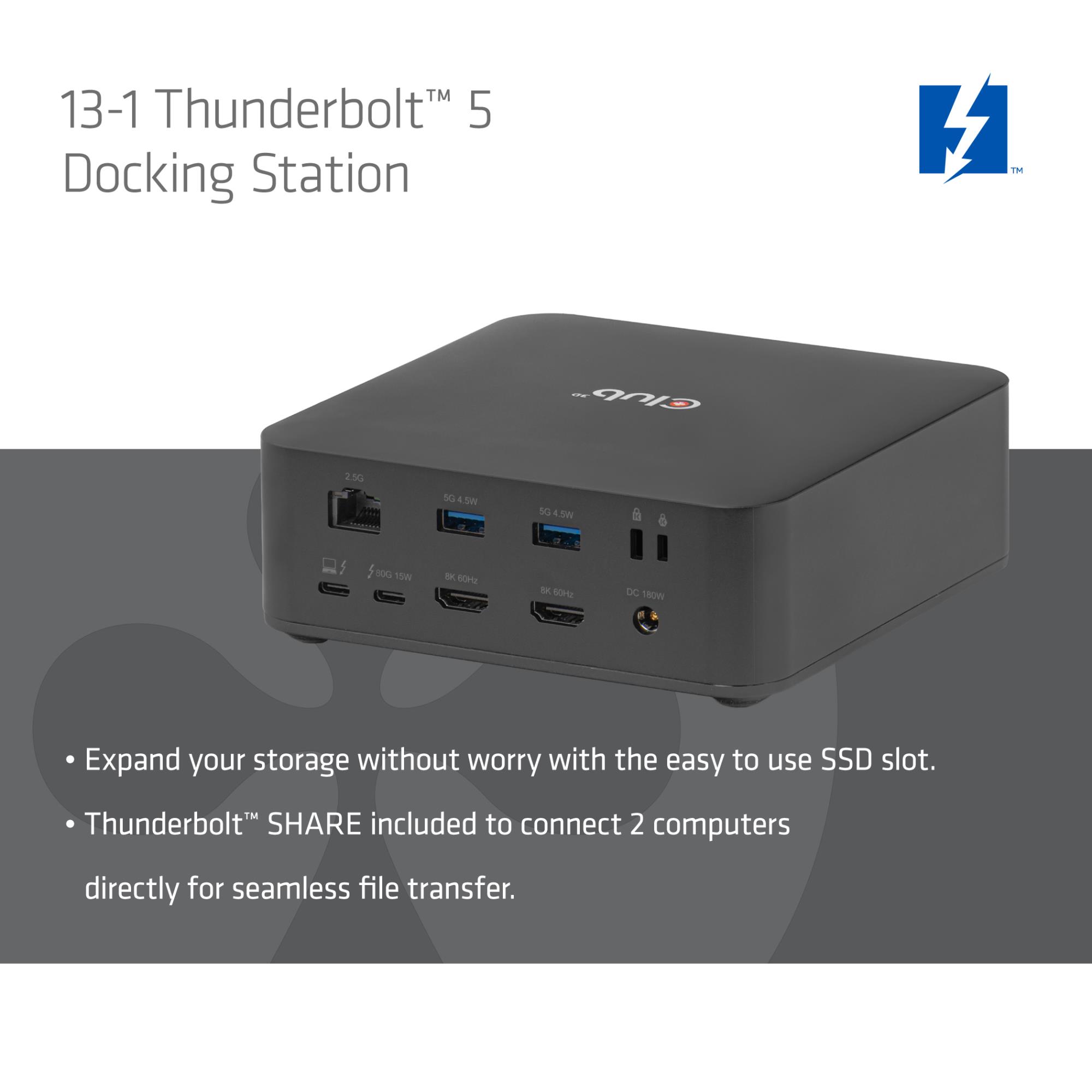 ea063695-4e08-42e9-b558-7964035de30e NB ACC DOCKING STATION 13-IN-1/THUNDERBOLT CSV-2562 CLUB3D