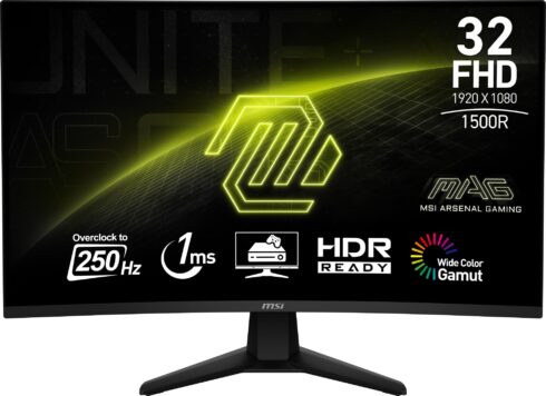 LCD Monitor MSI 31.5 ” 1920 x 1080 pixels Full HD Native aspect ratio 16:9 Curved MAG32C6X