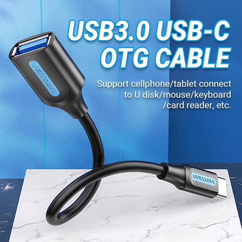09489dbd-6209-46c5-84c0-a40d37a86cea CABLE USB3.1C MALE TO A FEMALE/0.15M BLACK CCVBB VENTION