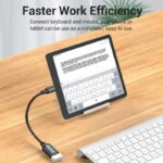 CABLE USB2.0C MALE TO A FEMALE/0.15M BLACK CCSBB VENTION