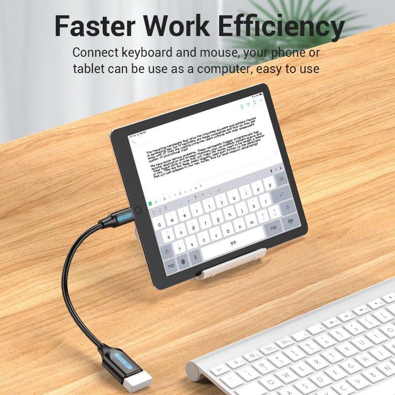 0c46c201-6404-4023-aa9d-caca8bb2a50b CABLE USB2.0C MALE TO A FEMALE/0.15M BLACK CCSBB VENTION