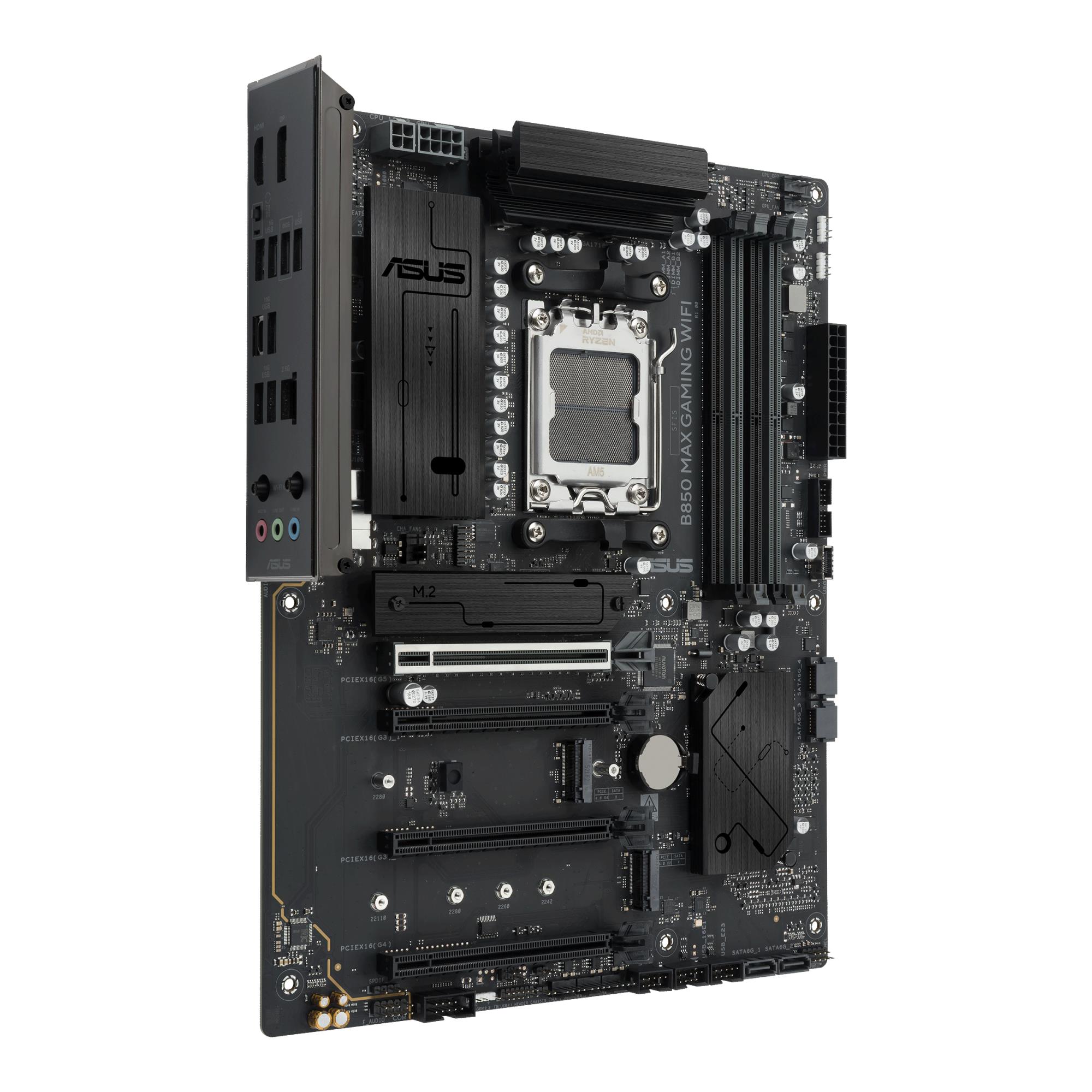 159c1401-fc81-4245-844b-5a13f2e05e7d Mainboard ASUS AMD B850 Socket AM5 ATX RAM DDR5-SDRAM 4xSlots Wi-Fi Yes Bluetooth Yes 3xNumber of M.2 (M) slots B850MAXGAMINGWIFI