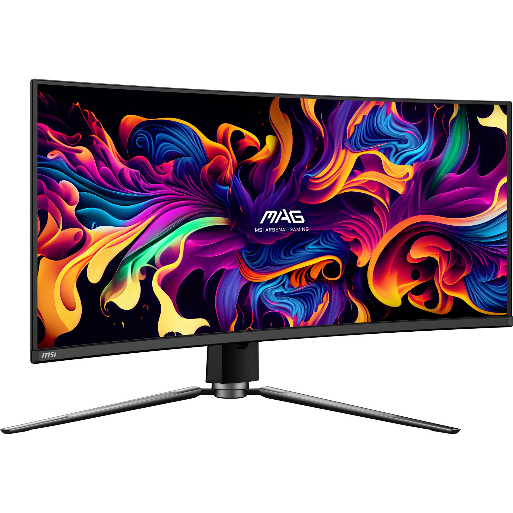 1860211b-c001-4cde-8eb5-aefd6cadc387 LCD Monitor MSI 34″ Curved/21 : 9 Panel QD-OLED 3440×1440 21:9 175Hz Matte 0.03 ms Swivel Height adjustable Tilt Colour Black MAG341CQPQD-OLED