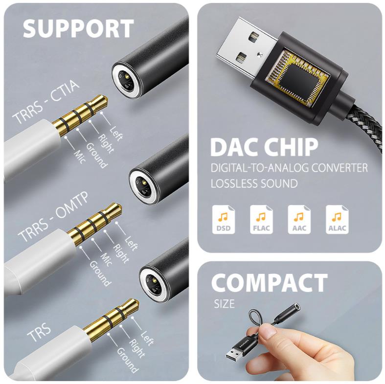 1b4c5d91-63f3-4fd9-af03-8b66b9fc0ec8 ADAPTER USB-C TO AUDIO 3.5MM/DAC 0.1M ADA-HA AXAGON
