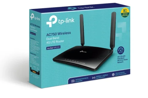 4G LTE Router   Archer MR200   802.11ac   300+433 Mbit/s   10/100 Mbit/s   Ethernet LAN (RJ-45) ports 3   Mesh Support No   MU-MiMO No   4G   Antenna type 2xDetachable antennas