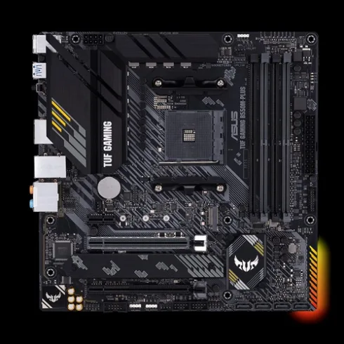 Asus   TUF Gaming B550M-Plus   Processor family AMD   Processor socket AM4   DDR4   Memory slots 4   Chipset AMD B   Micro ATX