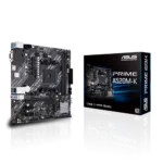 Asus   PRIME A520M-K   Processor family AMD   Processor socket AM4   DDR4   Memory slots 2   Supported hard disk drive interfaces M.2, SATA   Number of SATA connectors 4   Chipset AMD A   Micro ATX