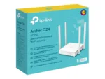 Dual Band Router   Archer C24   802.11ac   300+433 Mbit/s   10/100 Mbit/s   Ethernet LAN (RJ-45) ports 4   Mesh Support No   MU-MiMO Yes   No mobile broadband   Antenna type 4xFixed