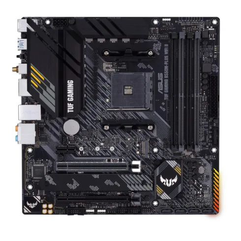 Asus   TUF GAMING B550M-PLUS WIFI II   Processor family AMD   Processor socket AM4   DDR4   Memory slots 4   Chipset  B550   microATX