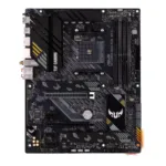Asus   TUF GAMING B550-PLUS WIFI II   Processor family AMD   Processor socket AM4   DDR4 DIMM   Memory slots 4   Supported hard disk drive interfaces 	SATA, M.2   Number of SATA connectors 6   Chipset AMD B550   30.5cm x 24.4cm