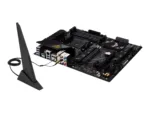 Asus   TUF GAMING B550-PLUS WIFI II   Processor family AMD   Processor socket AM4   DDR4 DIMM   Memory slots 4   Supported hard disk drive interfaces 	SATA, M.2   Number of SATA connectors 6   Chipset AMD B550   30.5cm x 24.4cm