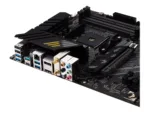 Asus   TUF GAMING B550-PLUS WIFI II   Processor family AMD   Processor socket AM4   DDR4 DIMM   Memory slots 4   Supported hard disk drive interfaces 	SATA, M.2   Number of SATA connectors 6   Chipset AMD B550   30.5cm x 24.4cm