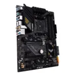 Asus   TUF GAMING B550-PLUS WIFI II   Processor family AMD   Processor socket AM4   DDR4 DIMM   Memory slots 4   Supported hard disk drive interfaces 	SATA, M.2   Number of SATA connectors 6   Chipset AMD B550   30.5cm x 24.4cm