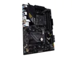 Asus   TUF GAMING B550-PLUS WIFI II   Processor family AMD   Processor socket AM4   DDR4 DIMM   Memory slots 4   Supported hard disk drive interfaces 	SATA, M.2   Number of SATA connectors 6   Chipset AMD B550   30.5cm x 24.4cm