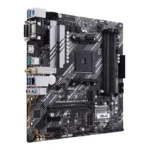 Asus   PRIME B550M-A WIFI II   Processor family AMD   Processor socket AM4   DDR4 DIMM   Memory slots 4   Supported hard disk drive interfaces 	SATA, M.2   Number of SATA connectors 4   Chipset AMD B550   microATX