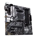Asus   PRIME B550M-A WIFI II   Processor family AMD   Processor socket AM4   DDR4 DIMM   Memory slots 4   Supported hard disk drive interfaces 	SATA, M.2   Number of SATA connectors 4   Chipset AMD B550   microATX