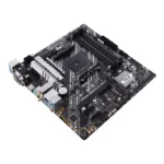 Asus   PRIME B550M-A WIFI II   Processor family AMD   Processor socket AM4   DDR4 DIMM   Memory slots 4   Supported hard disk drive interfaces 	SATA, M.2   Number of SATA connectors 4   Chipset AMD B550   microATX