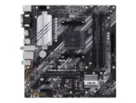 Asus   PRIME B550M-A WIFI II   Processor family AMD   Processor socket AM4   DDR4 DIMM   Memory slots 4   Supported hard disk drive interfaces 	SATA, M.2   Number of SATA connectors 4   Chipset AMD B550   microATX