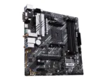 Asus   PRIME B550M-A WIFI II   Processor family AMD   Processor socket AM4   DDR4 DIMM   Memory slots 4   Supported hard disk drive interfaces 	SATA, M.2   Number of SATA connectors 4   Chipset AMD B550   microATX