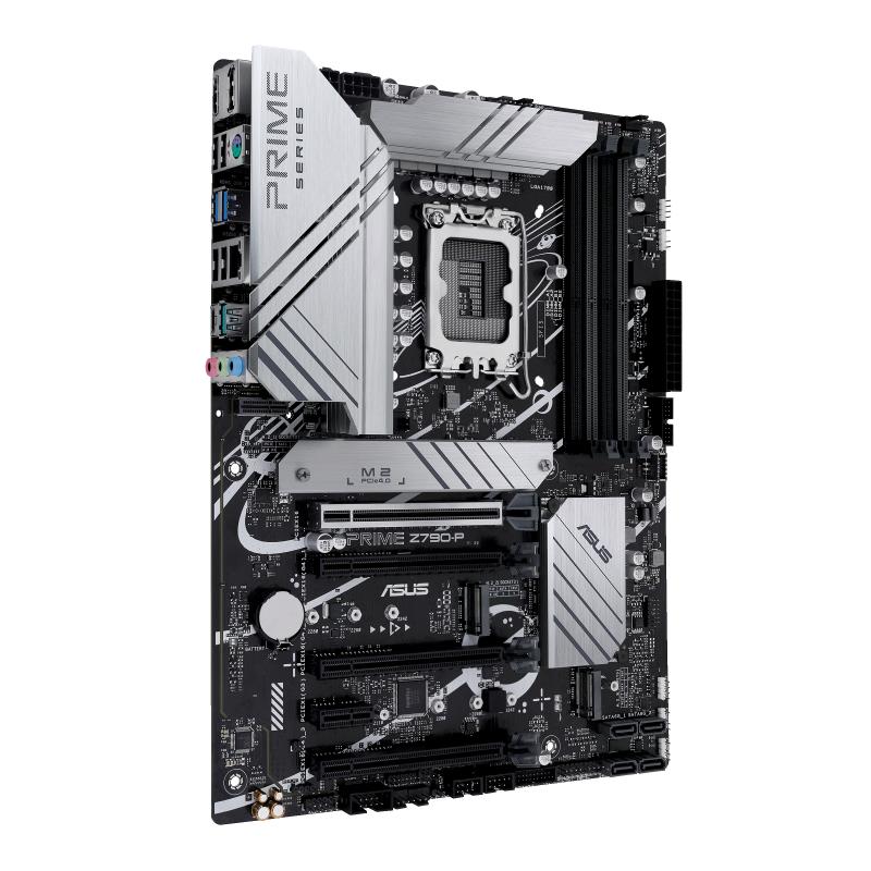 3bc454be-b5cc-47ba-878f-1a17c27f9858 Mainboard ASUS Intel Z790 LGA1700 ATX Memory DDR5 Memory slots 4 1xPCI-Express 3.0 1x 3xPCI-Express 4.0 16x 1xPCI-Express 5.0 16x 3xM.2 1xHDMI 1xDisplayPort 4xUSB 2.0 3xUSB 3.2 1xUSB-C 1xPS/2 1xRJ45 3xAudio port PRIMEZ790-P