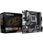 Gigabyte   B650M D3HP AX 1.0 M/B   Processor family AMD   Processor socket AM5   DDR5   Supported hard disk drive interfaces SATA, M.2   Number of SATA connectors 4