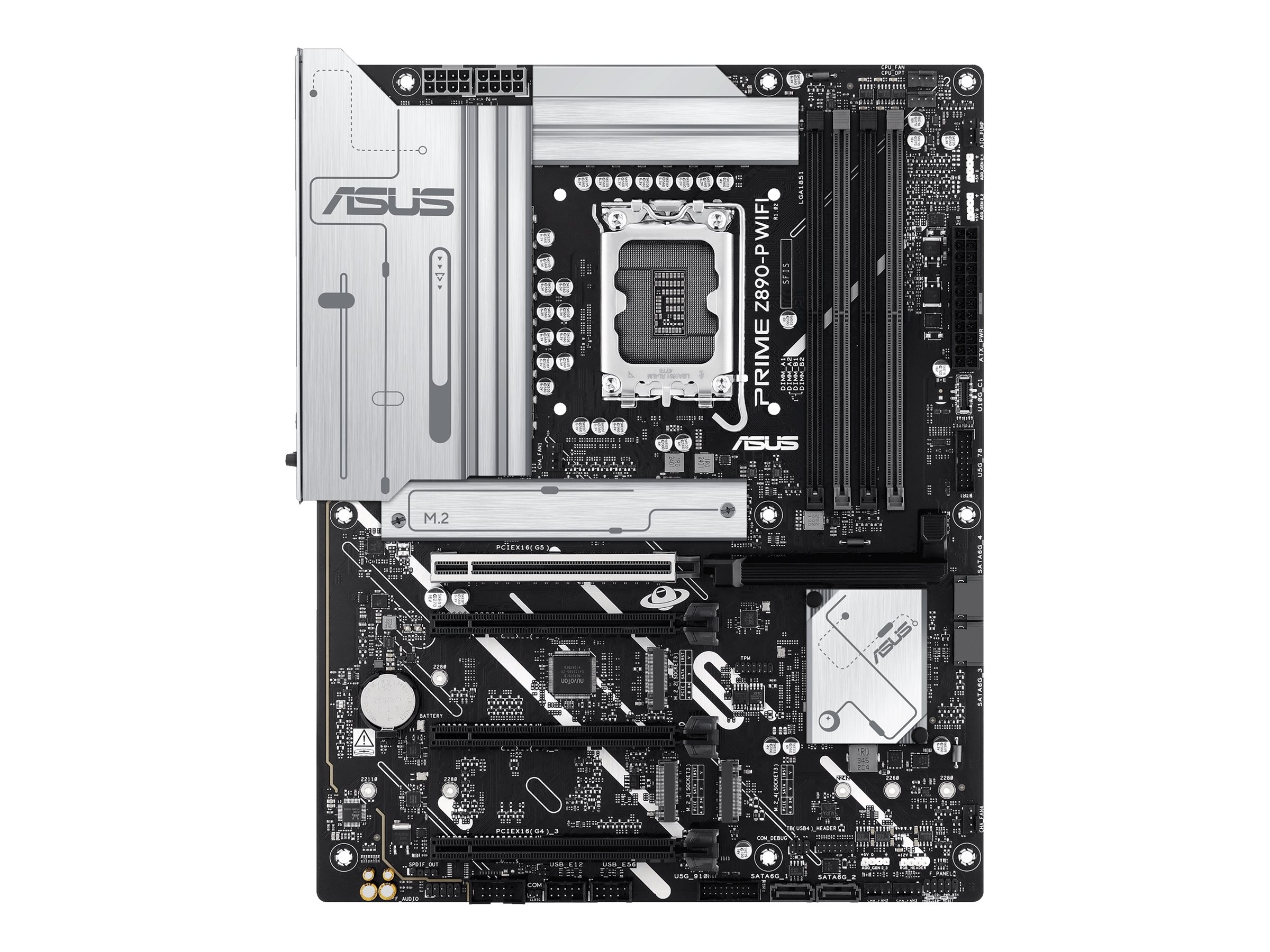 450539-90mb1i70-m0eay0-4711387754818-0.webp Asus PRIME Z890-P WIFI Processor family Intel Processor socket LGA1851 DDR5 Supported hard disk drive interfaces M.2, SATA Number of SATA connectors 4