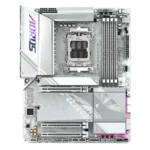 Gigabyte X870E AORUS ELITE WIFI7 ICE   Processor family AMD   Processor socket AM5   DDR5   Supported hard disk drive interfaces SATA, M.2   Number of SATA connectors 4