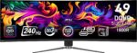 Monitor MSI 49 ” 5120 x 1440 pixels Dual QHD Native aspect ratio 32:9 QD-OLED Curved MPG491CQPXQD-OLED