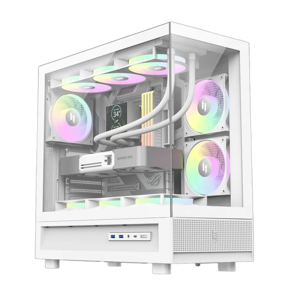 604294-nex-c51-wh-6931858712125-0.webp Gamemax Case NEX C51 WH ATX/BTF