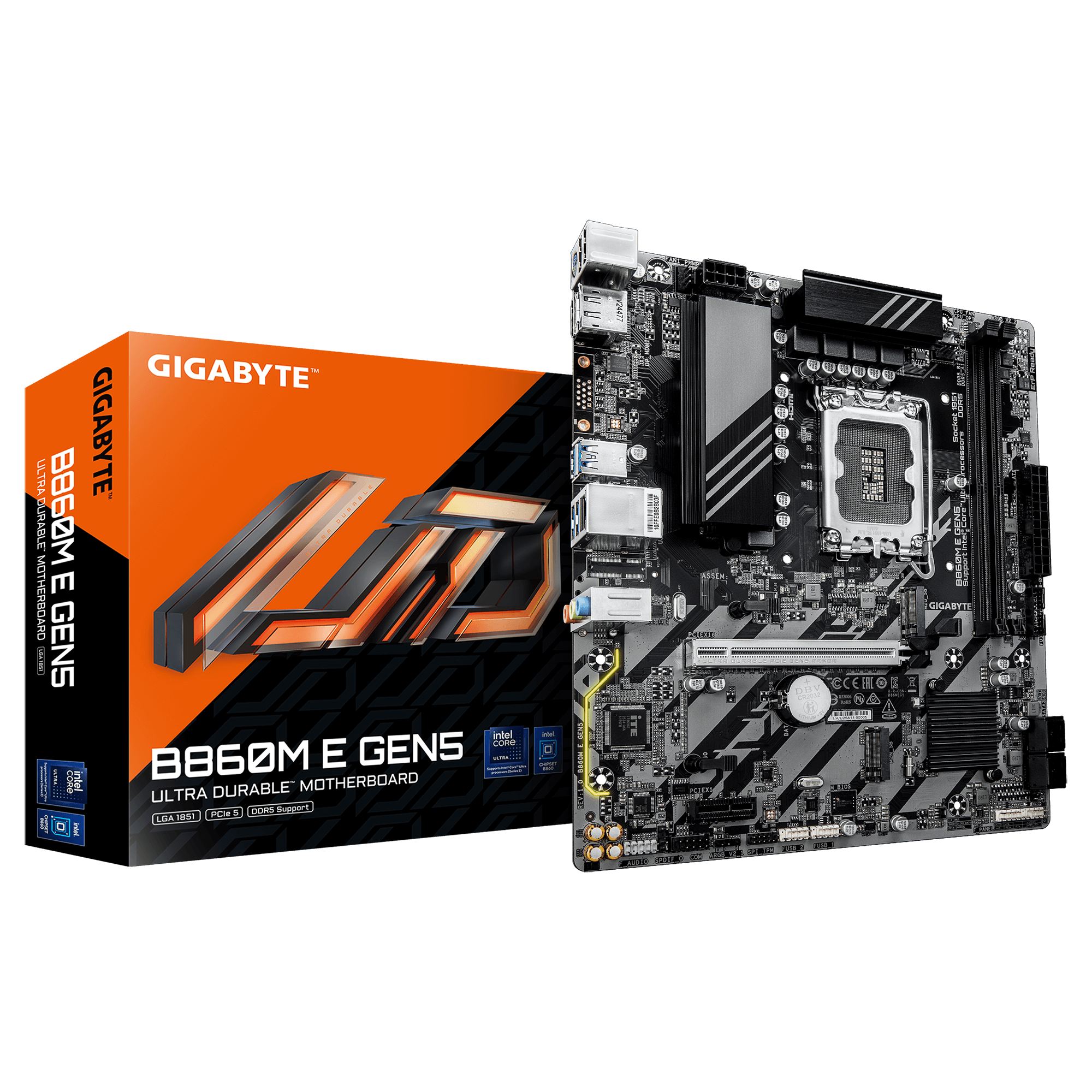 606851-b860m-e-gen5-4719331879853-0.webp Gigabyte B860M E GEN5 Processor family Intel Processor socket LGA1851 DDR5 Number of SATA connectors 4 Supported hard disk drive interfaces SATA, M.2