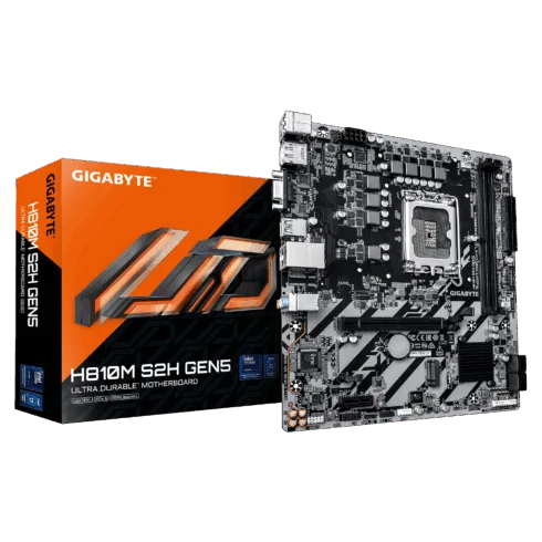 Gigabyte H810M S2H GEN5   Processor family Intel   Processor socket LGA1851   DDR5   Supported hard disk drive interfaces SATA, M.2   Number of SATA connectors 4